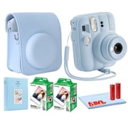 Fujifilm Instax Mini 13 Instant Film Camera Frost Blue | Auto Exposure, Selfie Mirror, Close-Up Mode + 40 Sheets Film + Carrying Case + Photo Album + Cleaning Cloth