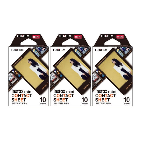 Fujifilm Instax Mini 40 Contact Sheet Instant Film (3-Pack and 30 Exposures)