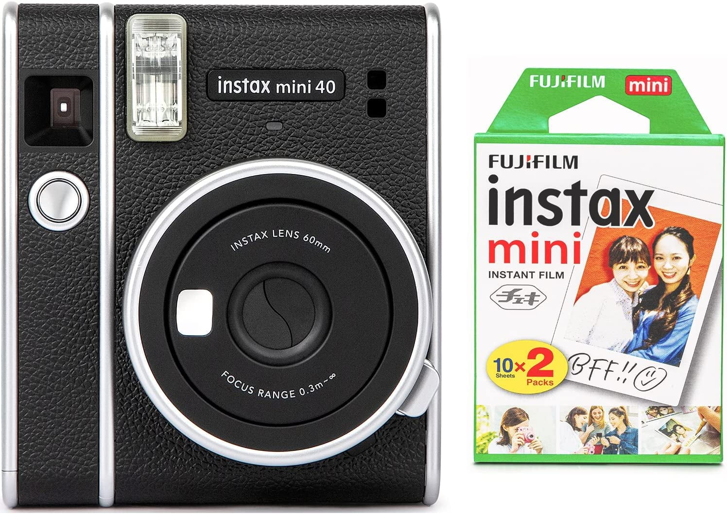 Fujifilm Instax 40 Instant Camera Bundle with Instax Color Film Twin Pack (20 Exposures) (2 Items) - Walmart.com