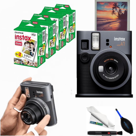 Fujifilm Instax Mini 41 Instant Camera Bundle – Includes 40 Sheets ...
