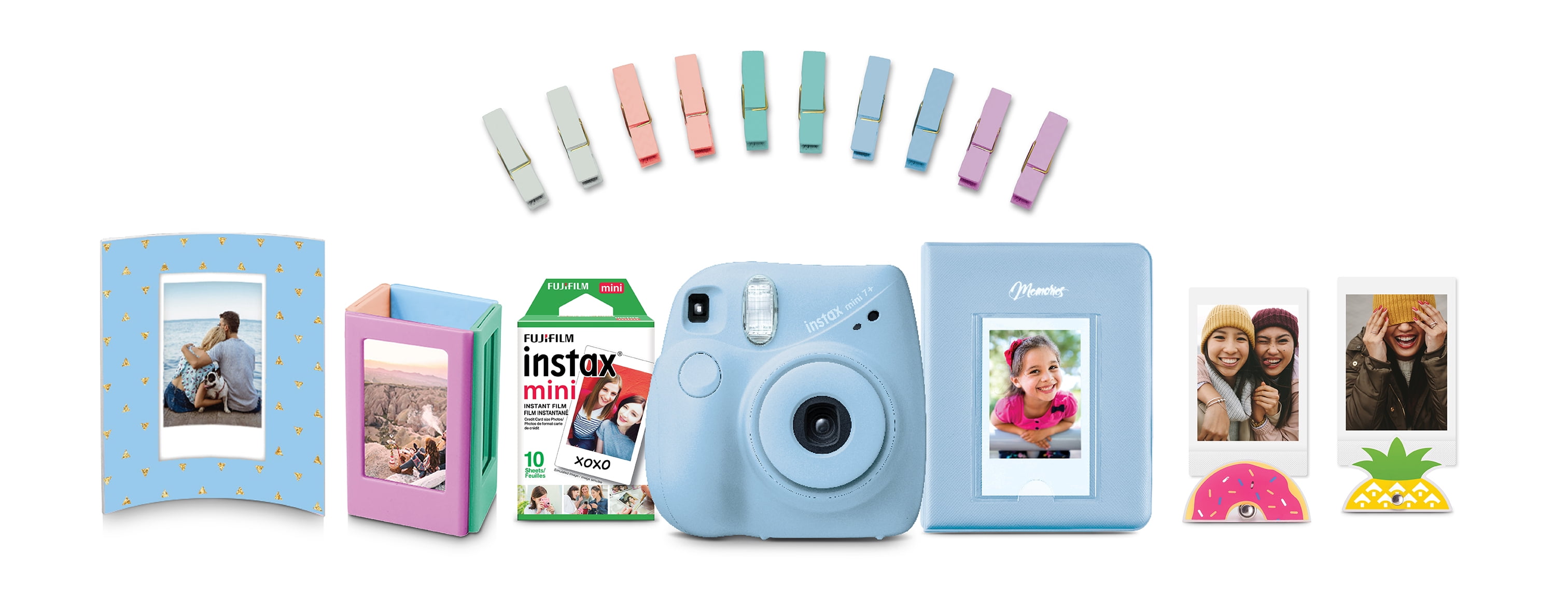 Fujifilm Instax Mini 7+ Camera Bundle with Case, Album, Film, and