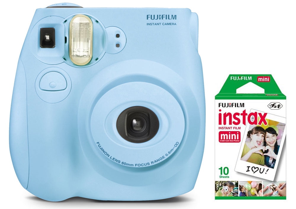 Samarbejdsvillig Sodavand helt seriøst Fujifilm Instax Mini 7S Instant Camera (with 10-pack film) - White -  Walmart.com