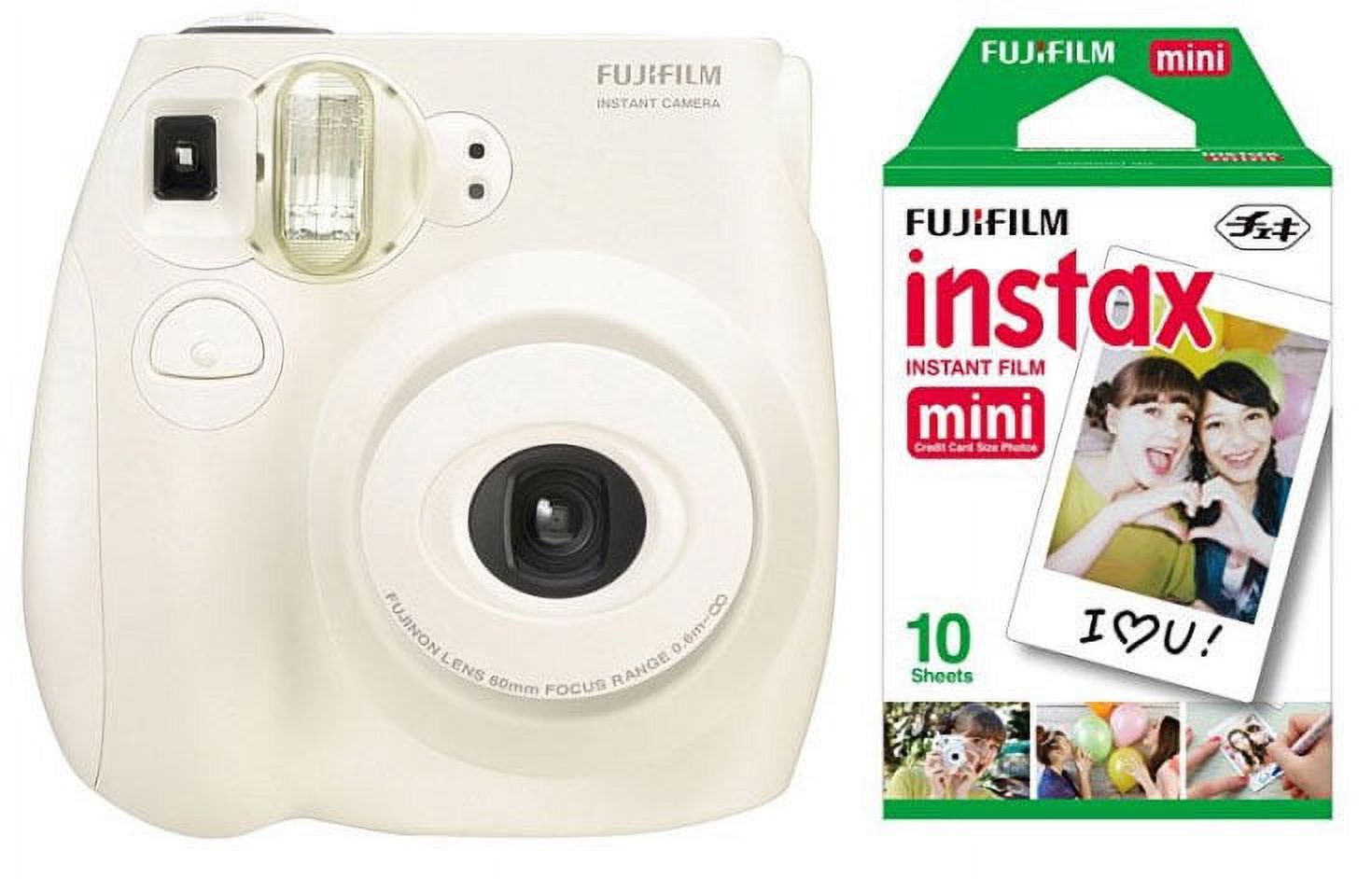Fujifilm Instax Mini 7S Instant Camera (with 10-pack film) - White - image 1 of 5