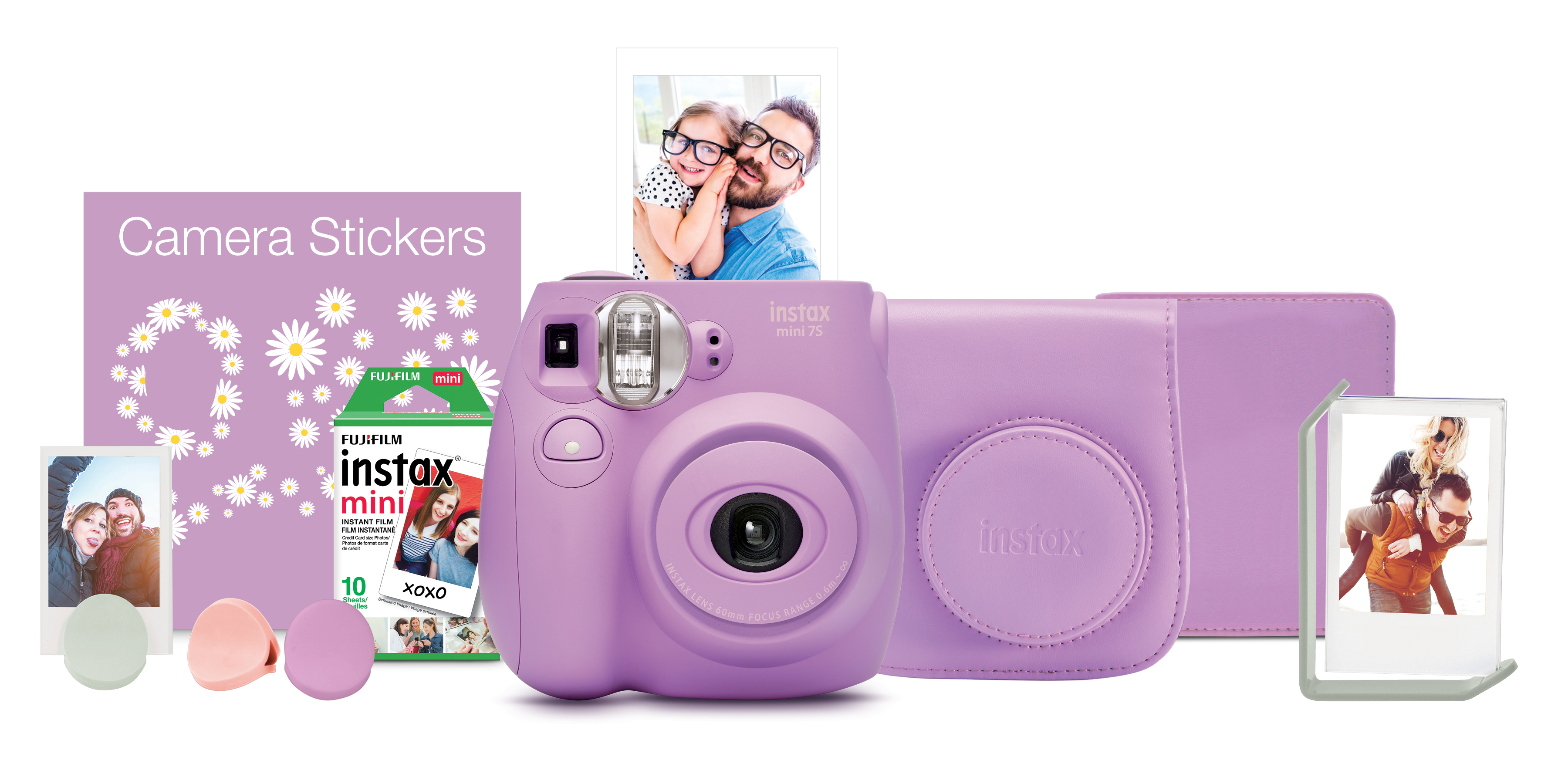 Fujifilm Instax Mini 7s Lavender Bundle (includes Camera, Case, Film, Photo Album & Photo Holders) - image 1 of 10