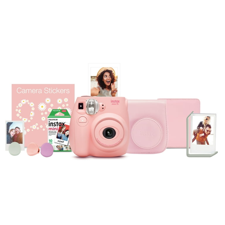 Fujifilm Instax Mini 7s Light Pink Bundle Camera, Case, Film, Photo Album & Photo Holders) - Walmart.com