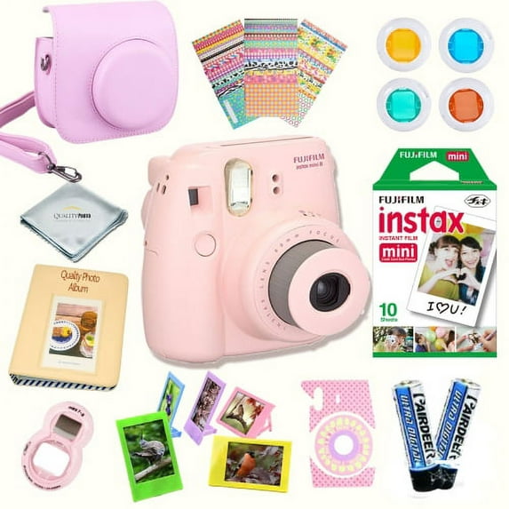 Fujifilm Instax Mini 8 Instant camera With Fujifilm Instax mini 8 instant films (10 pack) + A MASSIVE DELUXE BUNDLE (Over 15 Pcs)