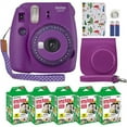 thumbnail image 1 of Fujifilm Instax Mini 9 Fuji Instant Camera Clear Purple + 50 Film Sheets Classy Kit, 1 of 13