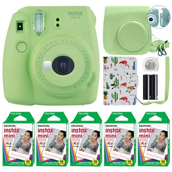 Fujifilm Instax Mini 9 Fuji Instant Camera Lime Green + 50 Film Sheets Classy Kit