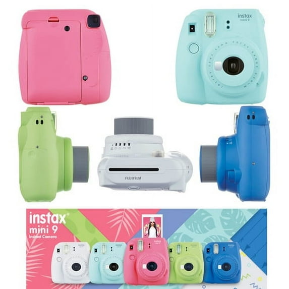 Fujifilm Instax Mini 9 Instant Camera 5 COLOR COMBO SET + Fuji INSTAX Instant Film (100 SHEETS) + 5 Accessories kit Bundle, Includes; Custom Matching Case + Photo Album + Frames + Lens Filters + MORE
