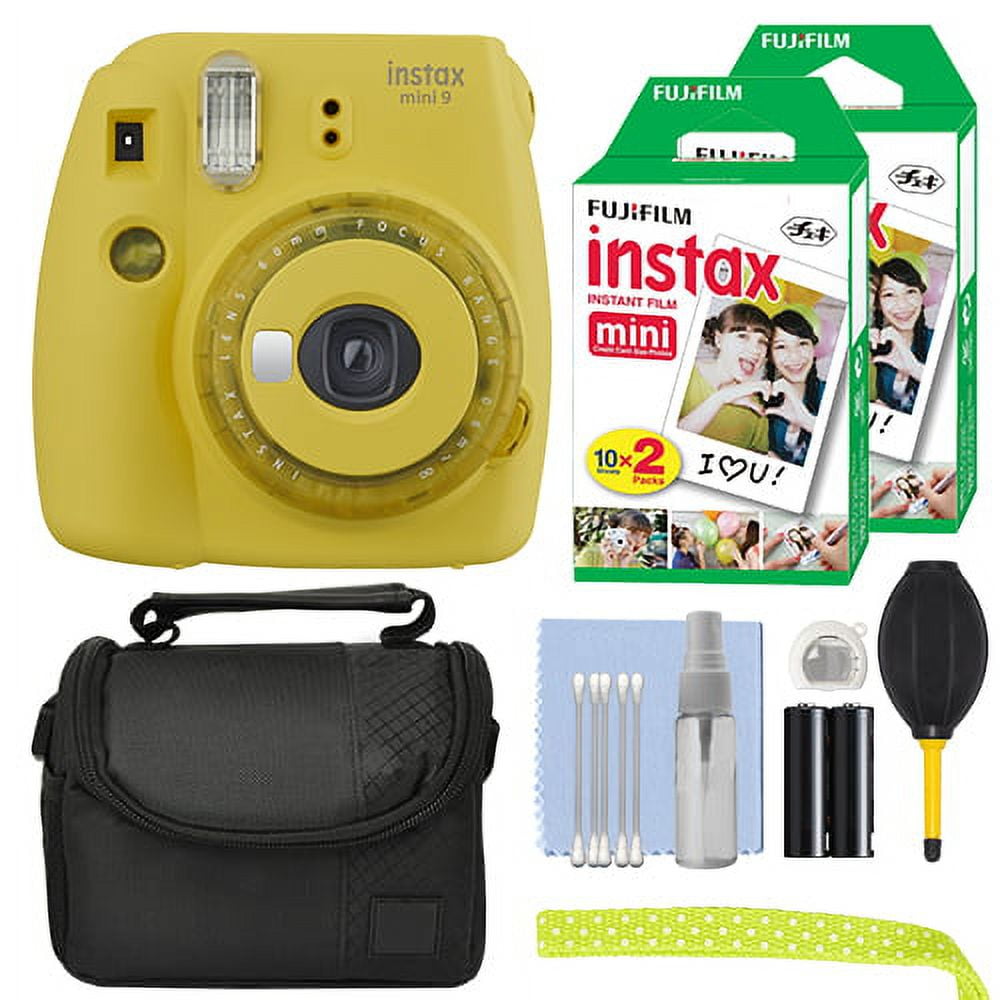  Fujifilm Instax Mini 9 Instant Camera (Cobalt Blue) with Film  Twin Pack Bundle (2 Items) : Electronics