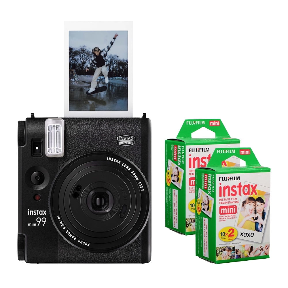 フィルムカメラ Instax mini 99 Fujifilm Instax Mini 99 Instant Film Camera (Black) + Instax Mini