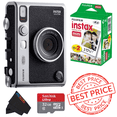 thumbnail image 1 of Fujifilm Instax Mini EVO Hybrid Black Instant Camera - Pixi Bundle | Instax Mini Twin Pack Instant Film | 32GB microSD Card with Adapter, 1 of 13