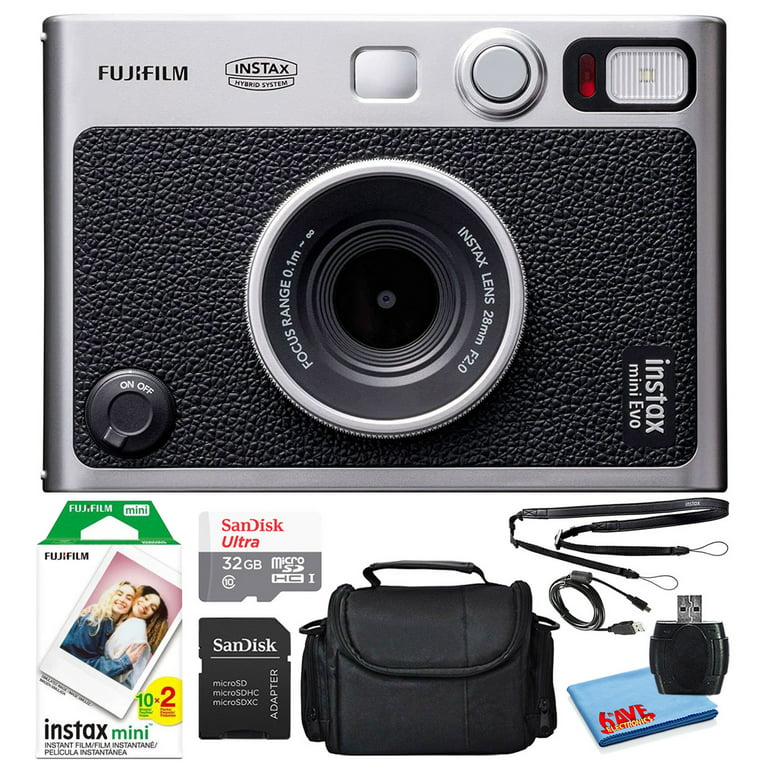 Fujifilm Instax Mini EVO Black Hybrid Camera + Mini Printer - Conns Cameras