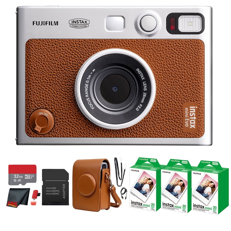 Fujifilm Instax Mini EVO Hybrid Instant Film Camera (Brown