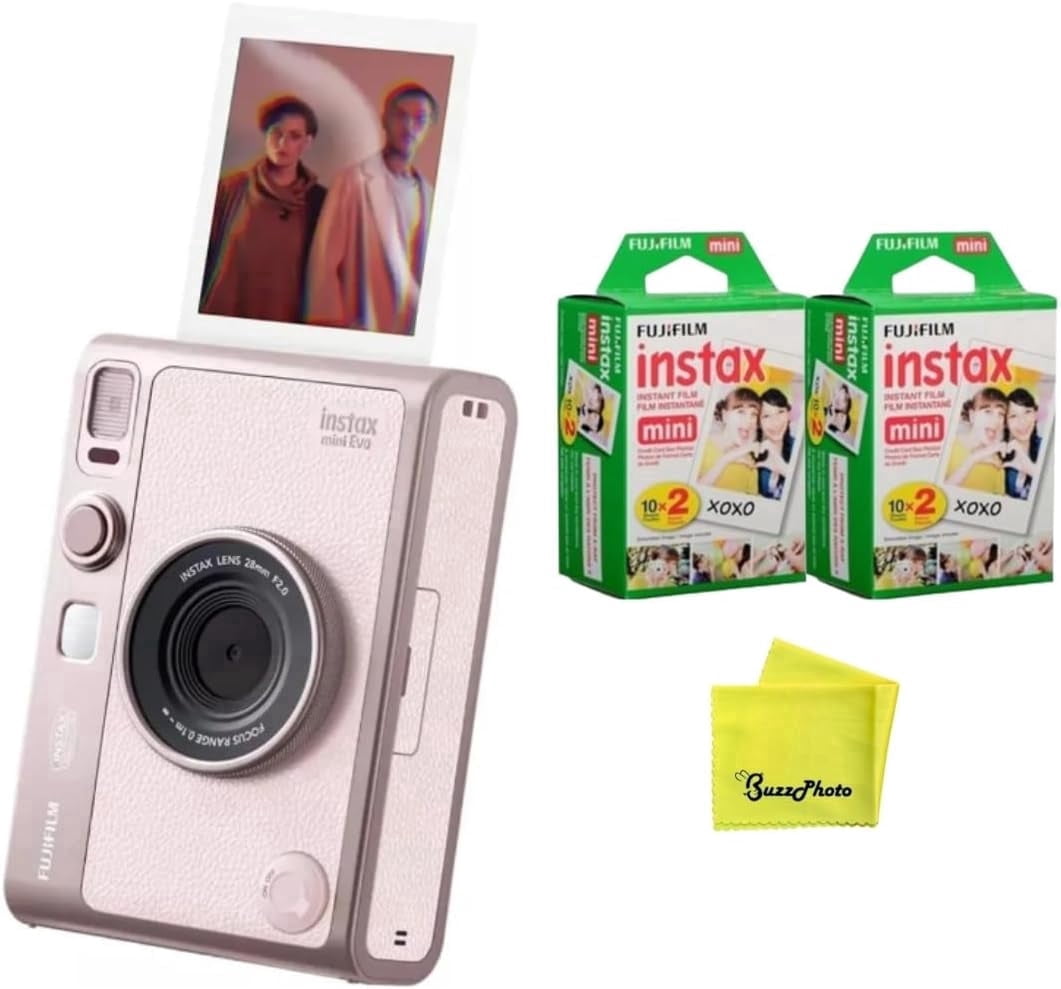 Fujifilm INSTAX MINI EVO Handheld Instant Film Cameras with Extra