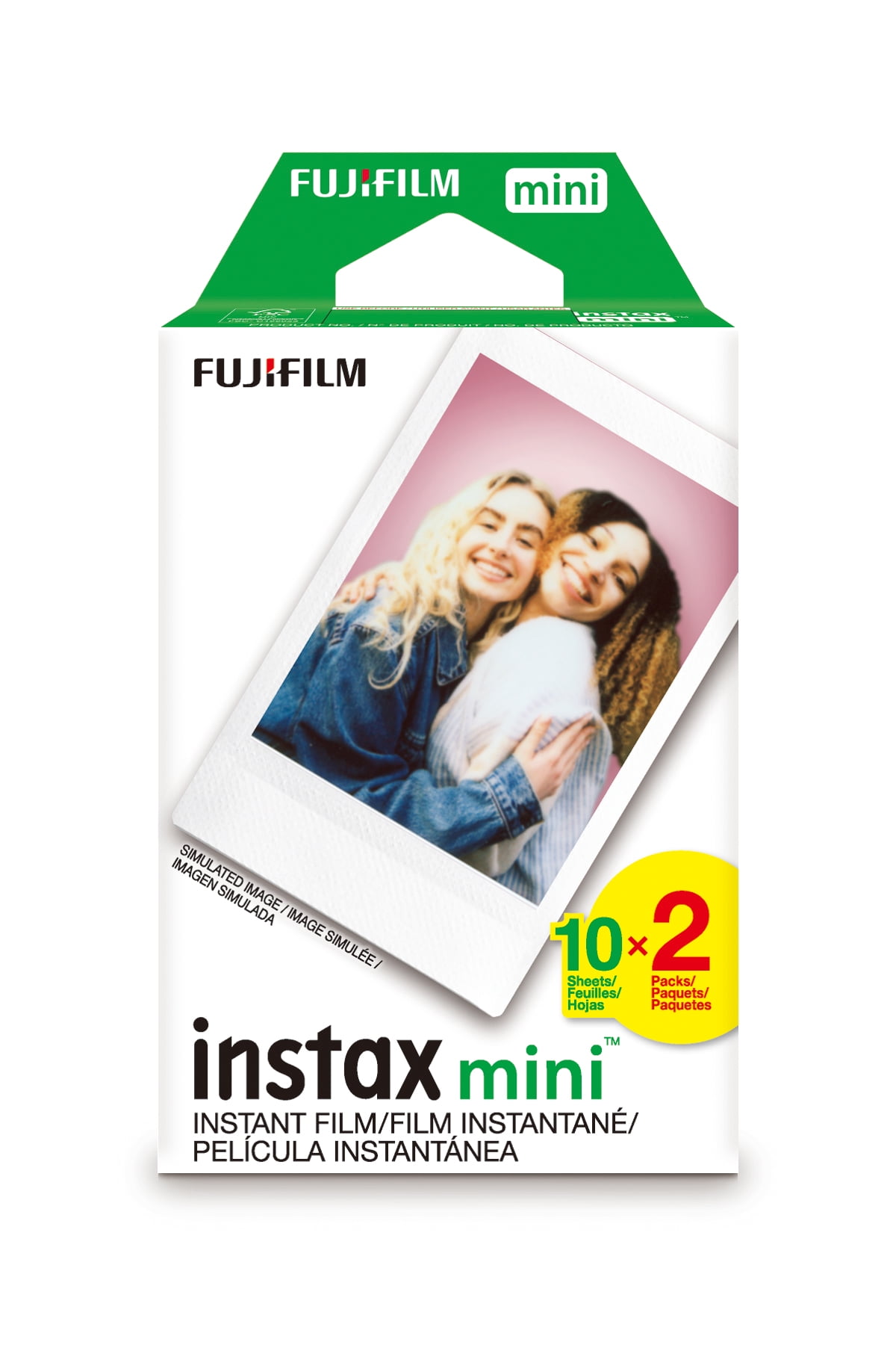 Fujifilm Instax Mini 8 Film: White Frame, Twin Pack - Walmart.com
