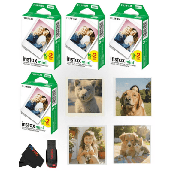 Fujifilm Instax Mini Instant Film, 10 Sheets of 4 pack (80 Sheets)