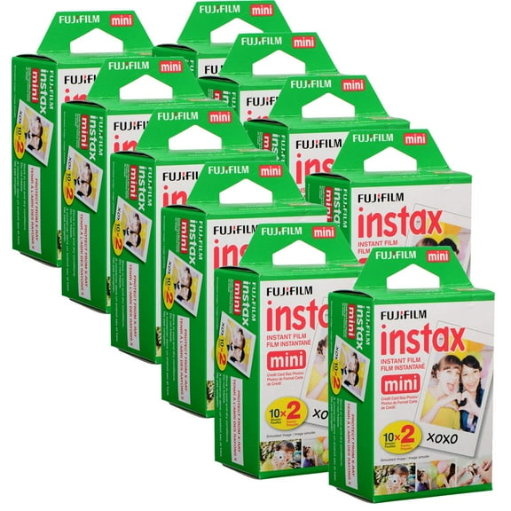 Fujifilm Instax Mini Instant Film 10 Twin Packs, 200 Total Pictures for Instax Cameras