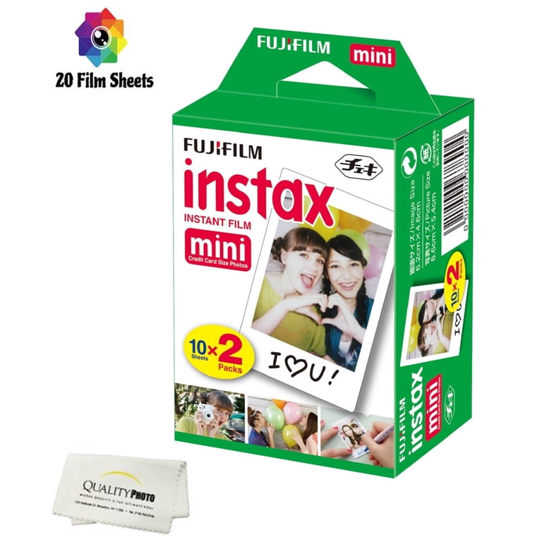 Fujifilm Instax Mini Instant Film, 2 Pack, 20 Sheets, Compatible