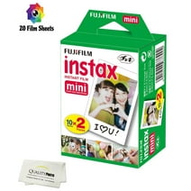 Fujifilm Instax Mini Instant Film 2 Pack 20 Sheets For Fujifilm Mini 8 9 11 12 Cameras (White)