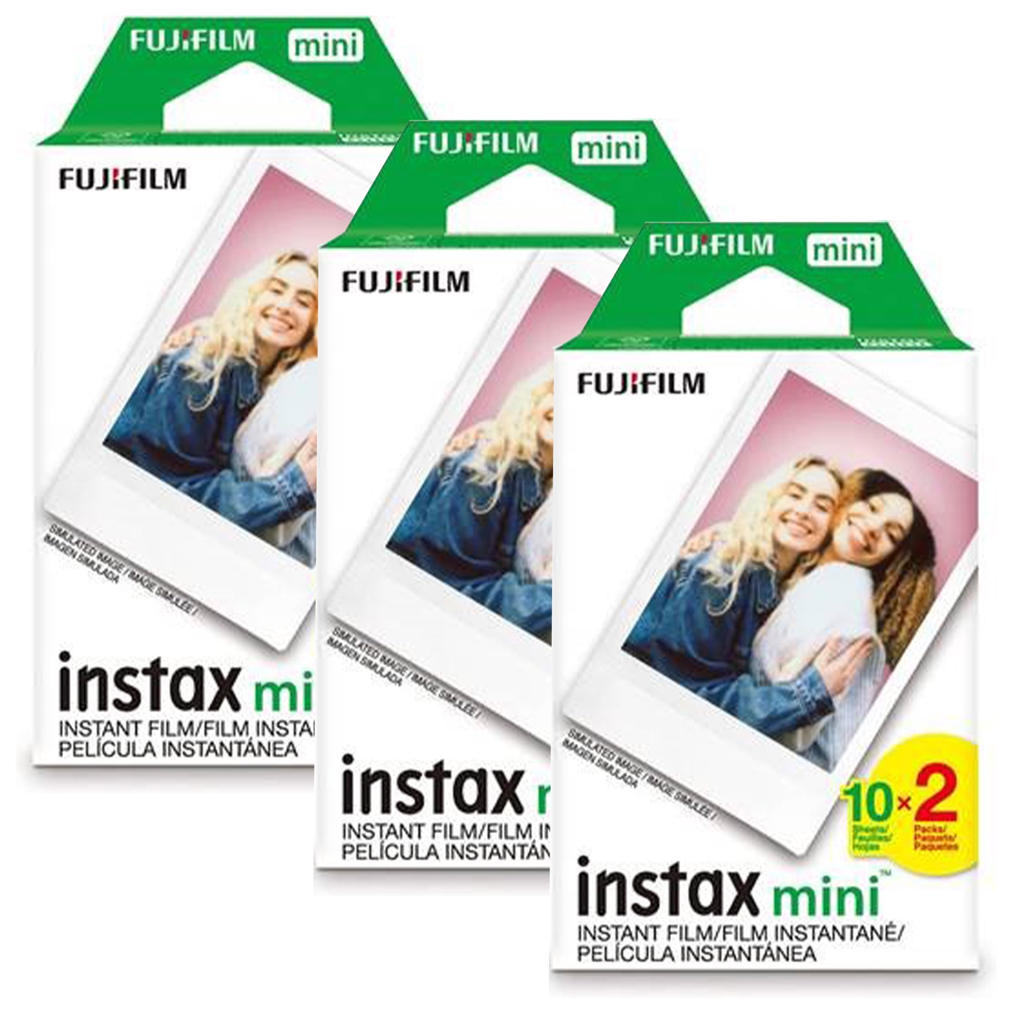 Fujifilm Instax Mini 100 Film for Fuji 7S 8 25 50S 90 300 Instant Camera,  Share SP-1 White, Pack of 5