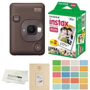 Fujifilm Instax Mini LiPlay Hybrid Instant CameraBLACK with 20 Instant Films and Photo Album. Plus Stickers. Bonus Quality Photo Microfiber Cloth