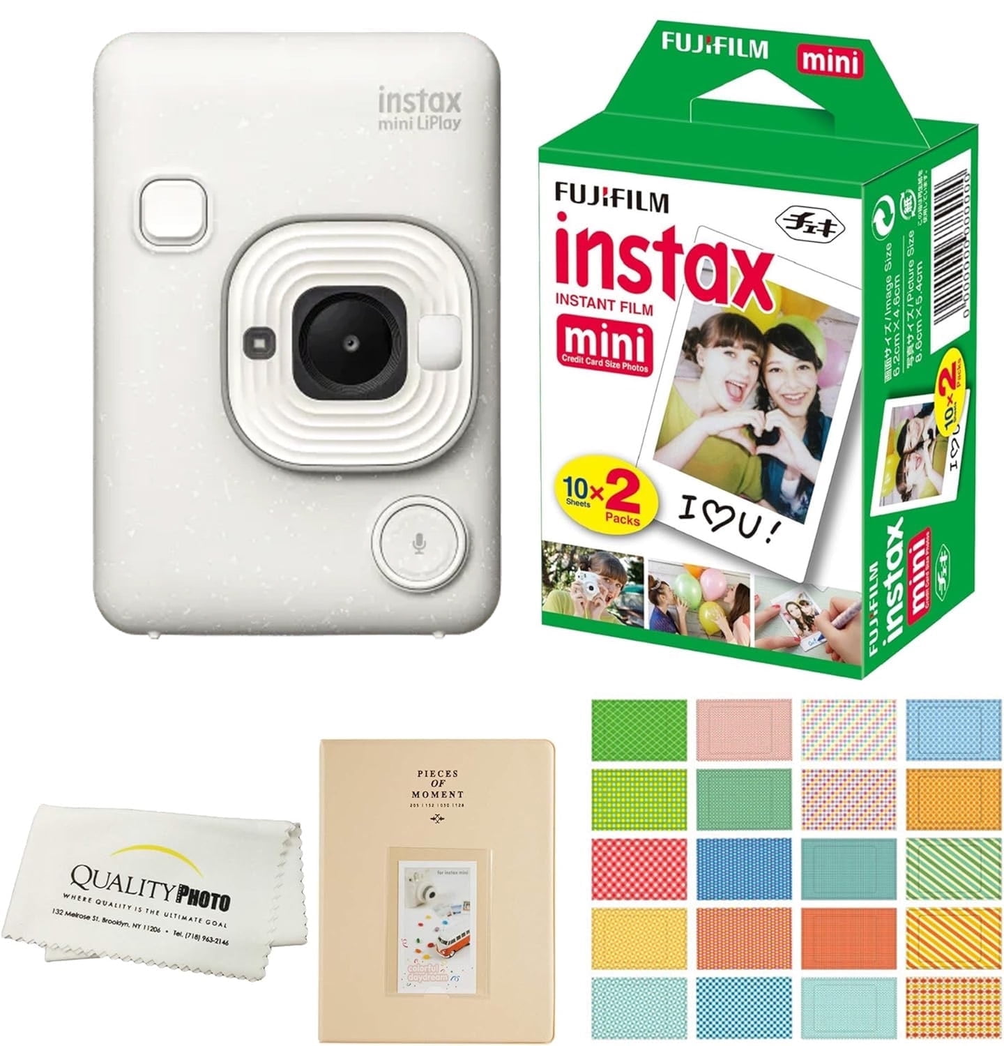 FUJI FILM instax mini LIPLAY STONE WHIT… Fujifilm Instax Mini Liplay Hybrid Camera, Stone White
