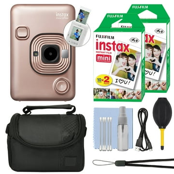 Fujifilm Instax Mini LiPlay Instant Camera Blush Gold + 40 Film Accessory Kit