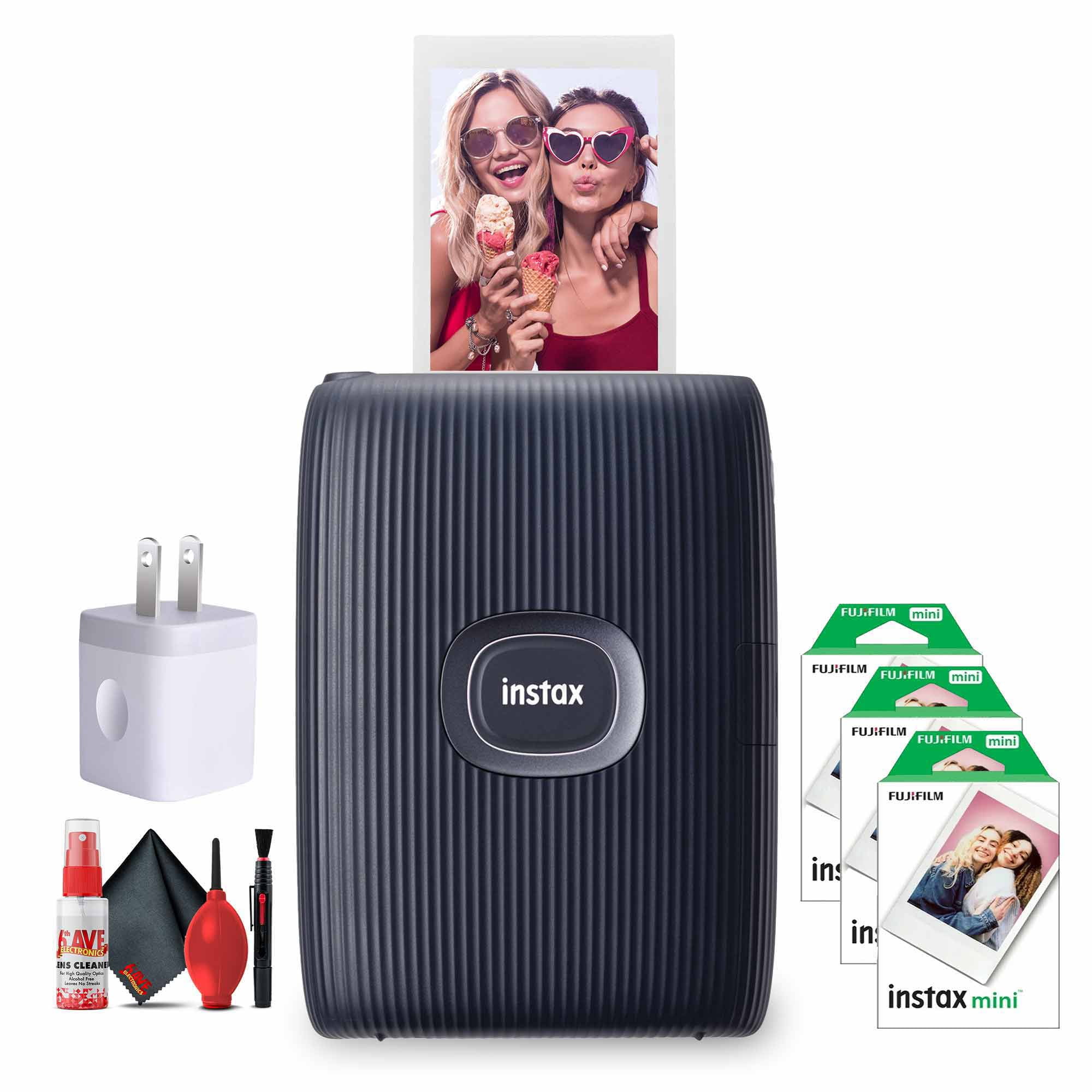 Fujifilm Instax Mini Link 2 Smartphone Printer (Space Blue) Bundle ...