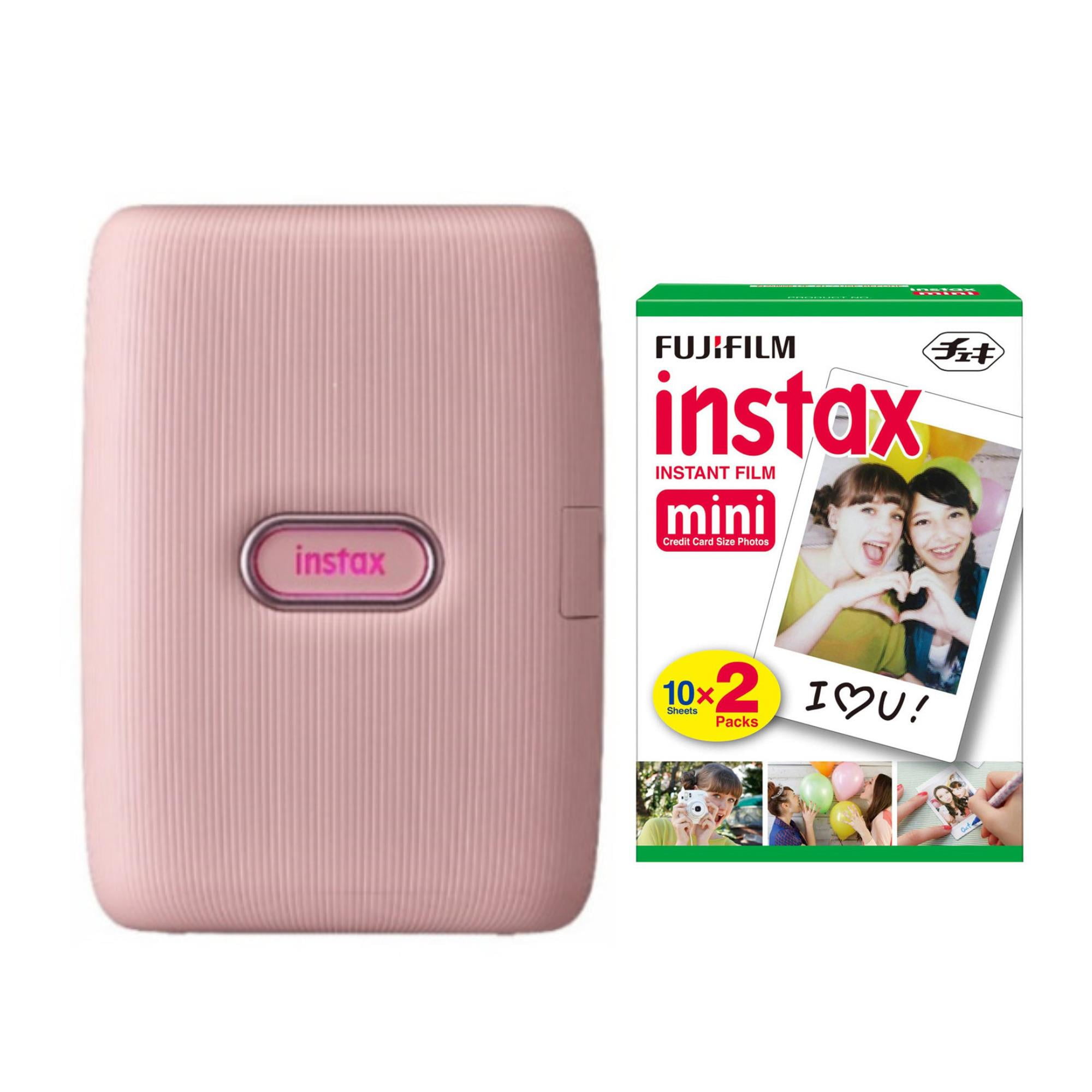 Fujifilm Instax Mini Link Instant Smartphone Printer (Dusky Pink) with  Instax Film Pack