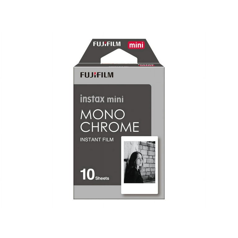 Fujifilm Instax Mini Monochrome Instant Film, Black and White, ISO