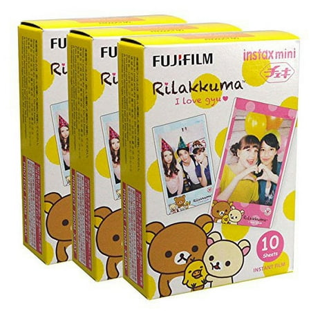 Fujifilm Instax Mini Rilakkuma Gyu 30 Film for Fuji 7s 8 25 50s 90 300 Instant Camera, Share SP-1