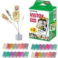 thumbnail image 1 of Fujifilm Instax Mini Twin Film Pack (20 Photos) With Hexagon Photo Holders,  + Film Stickers, 1 of 6
