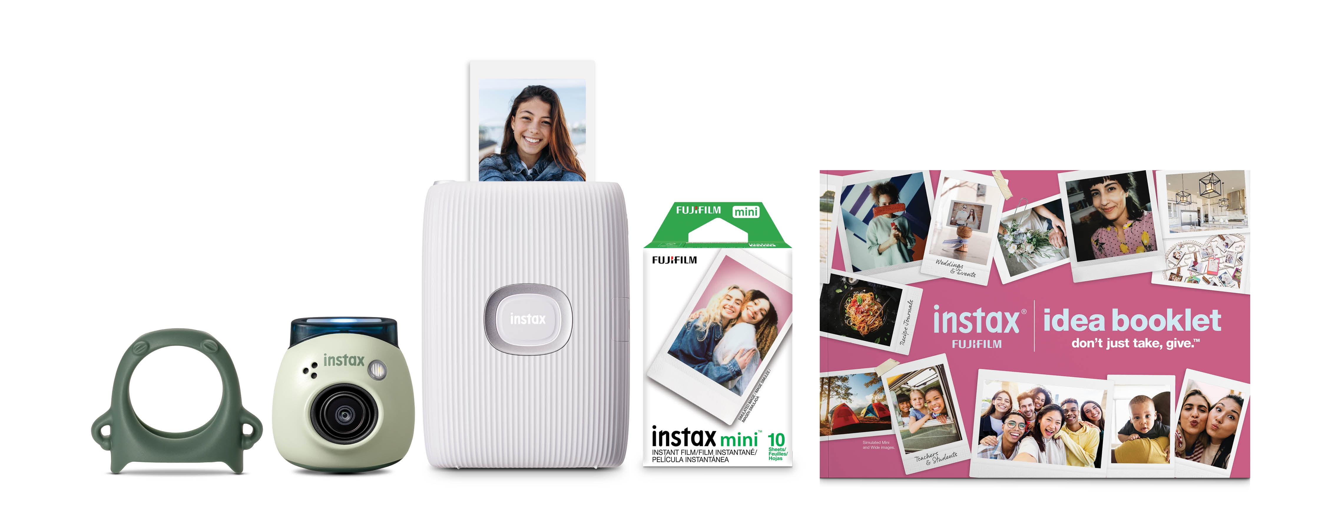 Fujifilm Instax PAL Mini Instant Camera with Link 2 Smartphone Wireless Printer & 10 Pack Film, Green