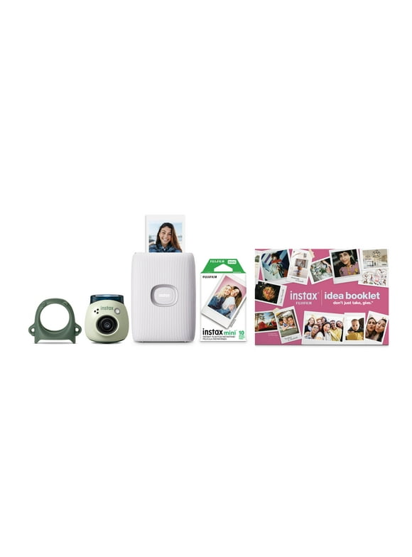Fujifilm Instax PAL with Link 2 Smartphone Wireless Printerm and 10 Pack Film Bundle, Green