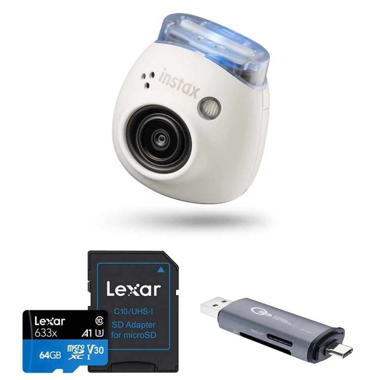 Fujifilm Instax Pal Digital Camera, Milky White, Bundle with