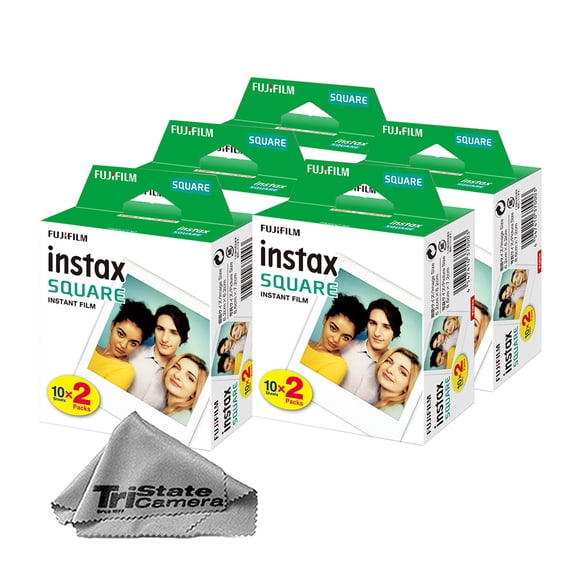 Fujifilm Instax Square Instant Film (100 Exposures) + Microfiber Cloth