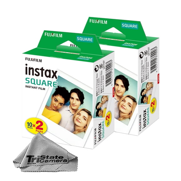Fujifilm Instax Square Instant Film (40 Exposures) + Microfiber Cloth