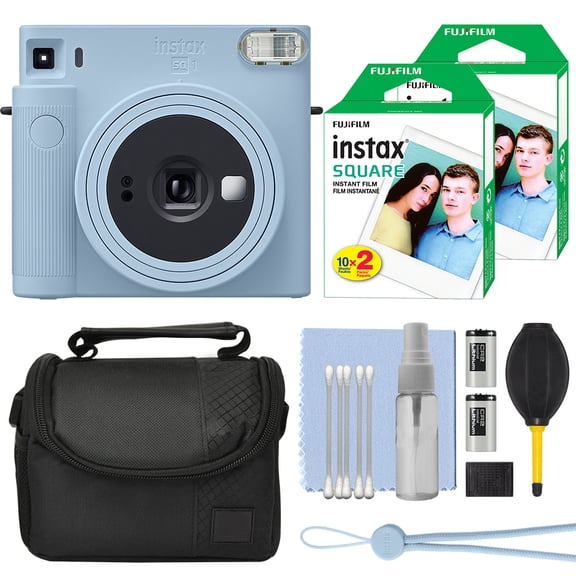 Fujifilm Instax Square SQ1 Fuji Instant Film Camera Glacier Blue+ 40 Film Bundle