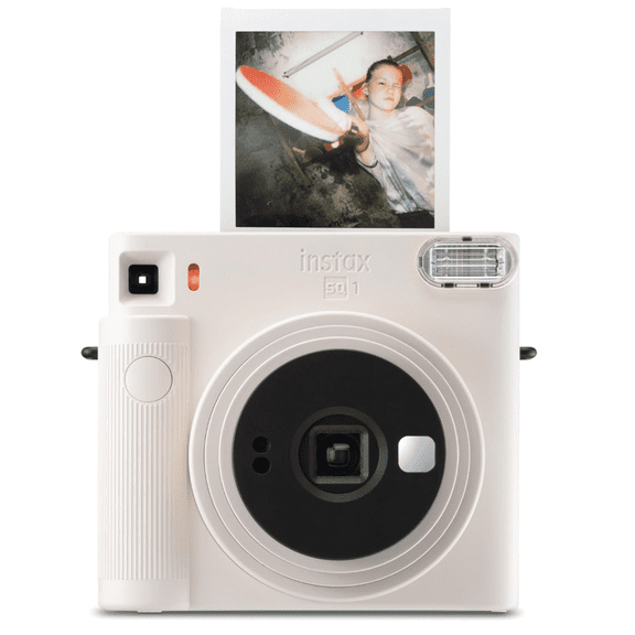 Fujifilm Instax Square SQ1 Instant Camera - Chalk White with Film and Case