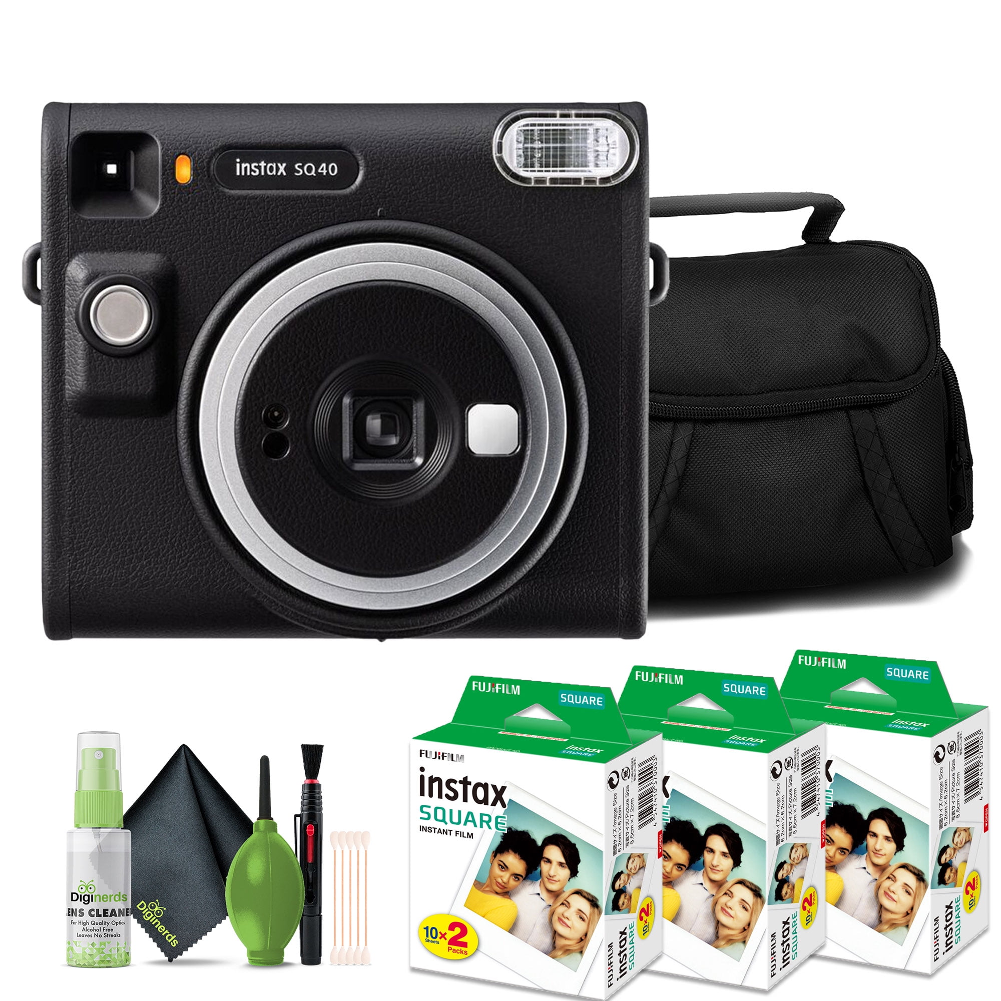 Fujifilm Instax Square SQ40 Analog Instant Film Camera Bundle With