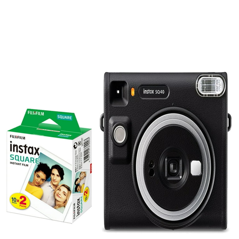 Fujifilm Instax Square SQ40 Instant Camera (Black) + Mini Film Kit