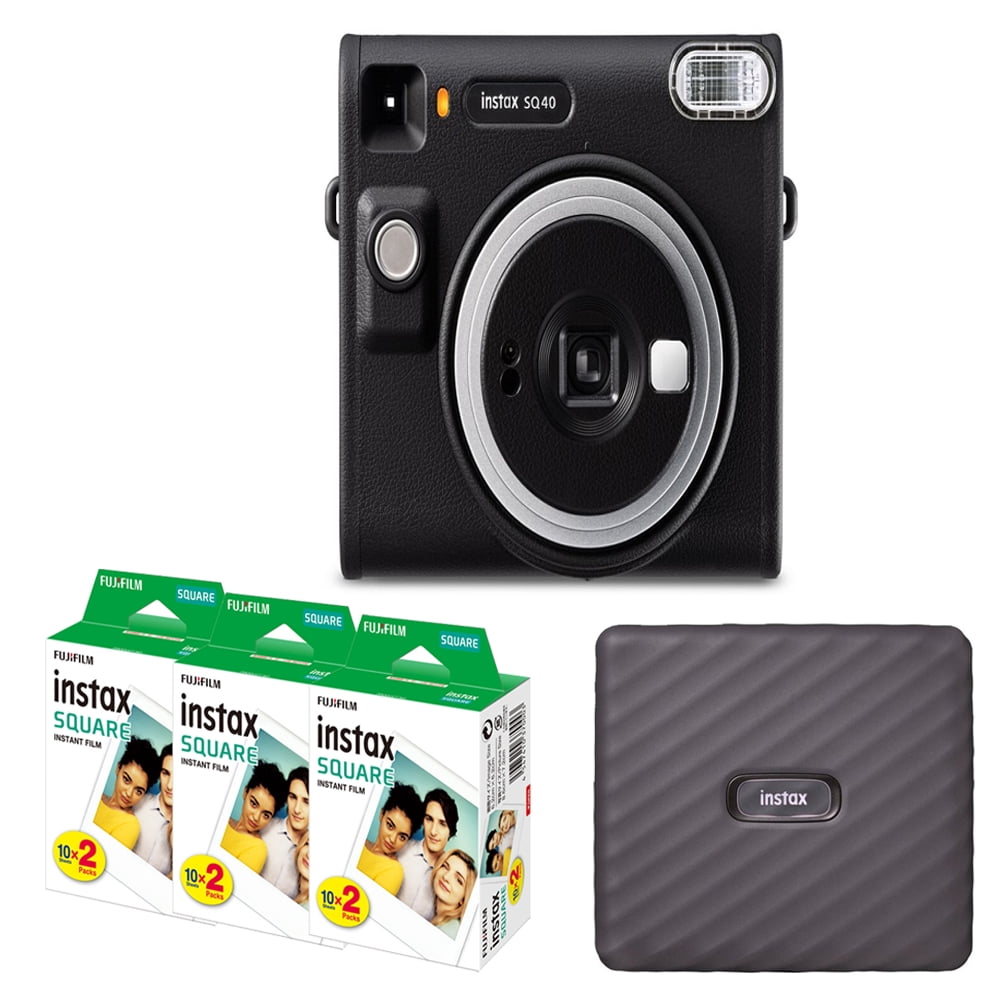 Fujifilm Instax Square SQ40 Instant Camera (Black) Mini Film