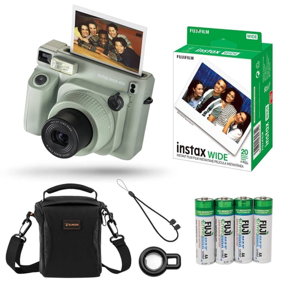 Fujifilm Instax Wide 400 Instant Film Camera, Bundle With, Fujifilm 20-Pack Instax Wide Instant Color Print Film and Slinger Alpine Multi-Device Shoulder Bag