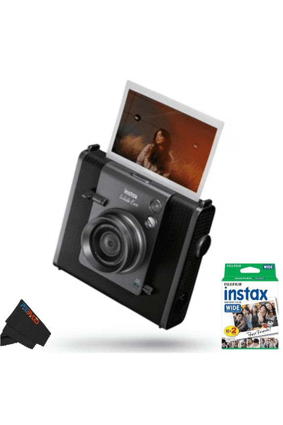 Instax Wide EVO Hybrid Built-in Flash Instant Digital Camera, Black
