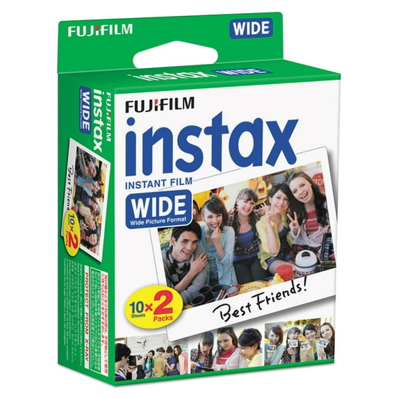 Fujifilm Instax Wide Film Twin Pack, 800 Asa, 20-exposure Roll