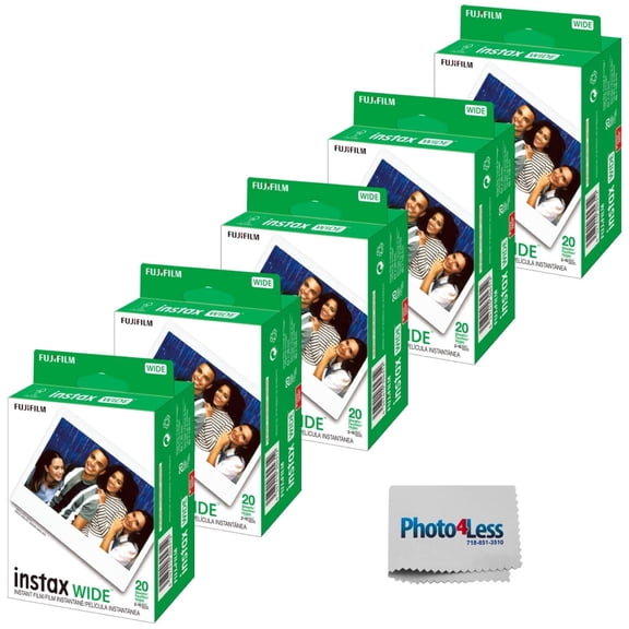Fujifilm Instax Wide Instant Film Twin Pack (100 Sheets), Value Pack