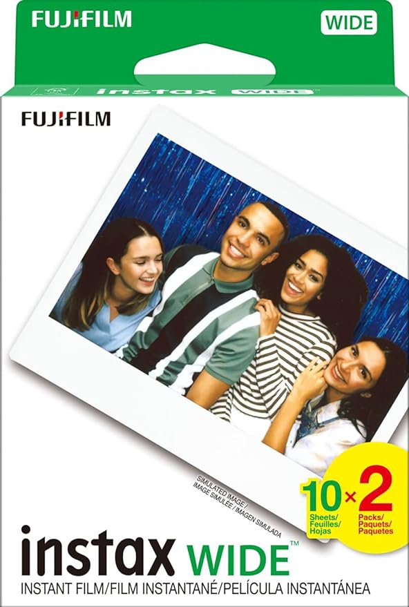 Fujifilm Instax Mini Twin Film Pack – 20 Exposures (Color, 800 ISO)