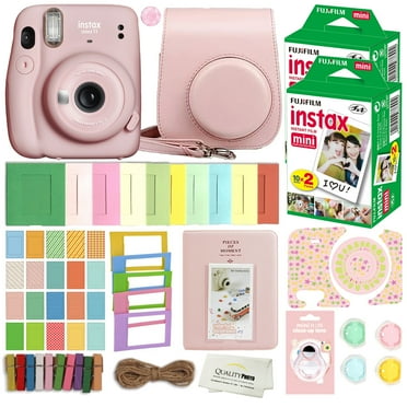 Fujifilm Mini 11 Instant Camera (Blush Pink) with Case, 40 Fuji Films, Decoration Stickers, Frames, Photo Album and more Accessory kit