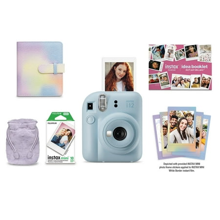 Fujifilm - instax mini 12 Holiday Bundle 2025 - Pastel Blue